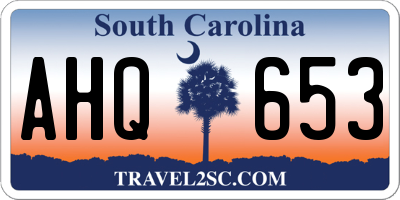 SC license plate AHQ653