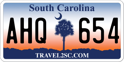 SC license plate AHQ654