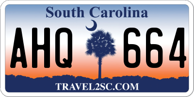 SC license plate AHQ664