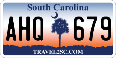 SC license plate AHQ679