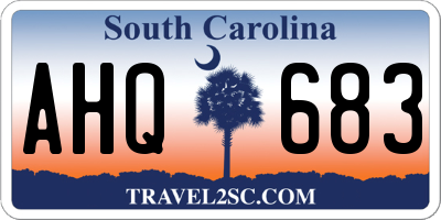 SC license plate AHQ683