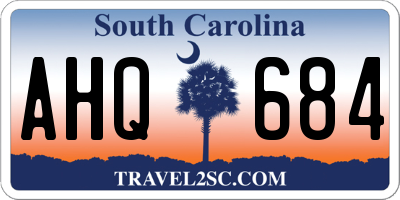 SC license plate AHQ684