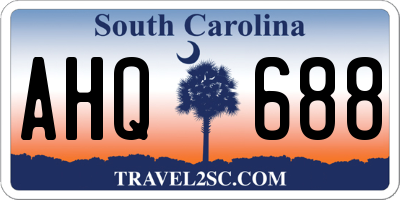 SC license plate AHQ688