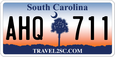 SC license plate AHQ711