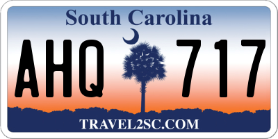 SC license plate AHQ717