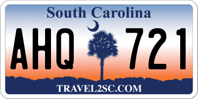SC license plate AHQ721