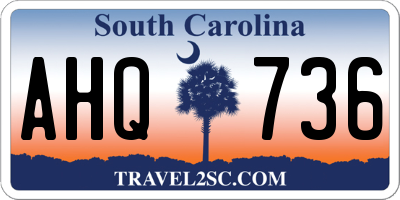 SC license plate AHQ736