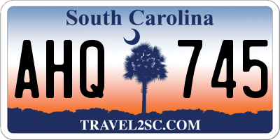 SC license plate AHQ745