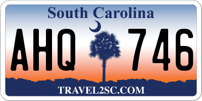 SC license plate AHQ746
