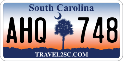 SC license plate AHQ748