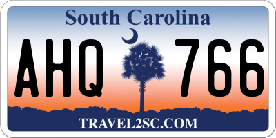 SC license plate AHQ766