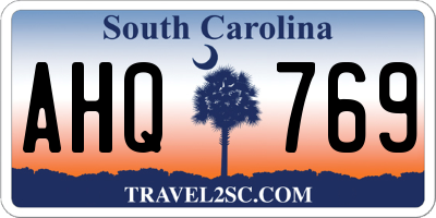 SC license plate AHQ769