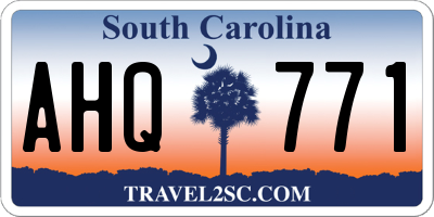 SC license plate AHQ771
