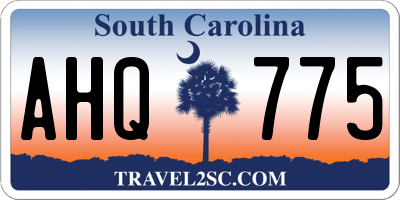 SC license plate AHQ775