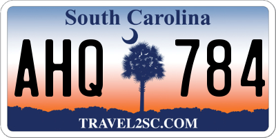 SC license plate AHQ784