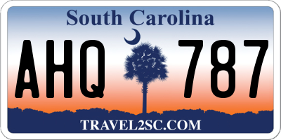 SC license plate AHQ787