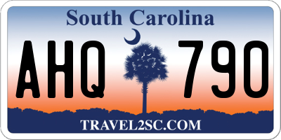 SC license plate AHQ790