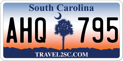 SC license plate AHQ795