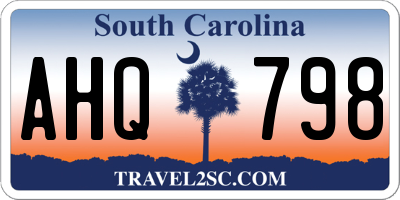 SC license plate AHQ798