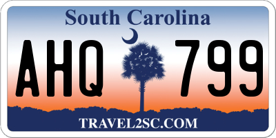 SC license plate AHQ799