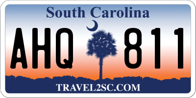 SC license plate AHQ811