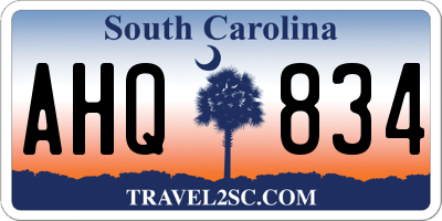 SC license plate AHQ834