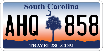 SC license plate AHQ858