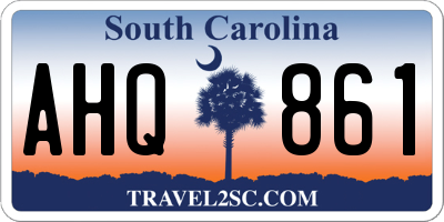 SC license plate AHQ861
