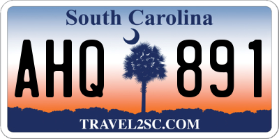SC license plate AHQ891