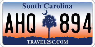 SC license plate AHQ894