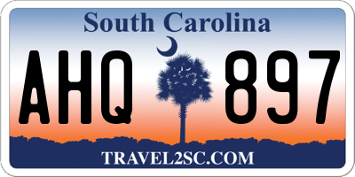 SC license plate AHQ897