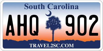 SC license plate AHQ902