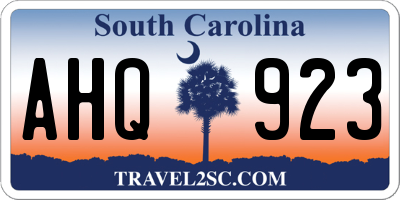 SC license plate AHQ923