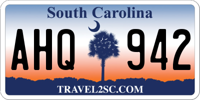 SC license plate AHQ942