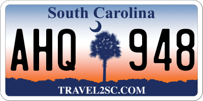 SC license plate AHQ948