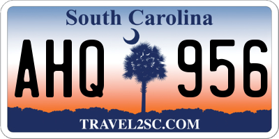 SC license plate AHQ956