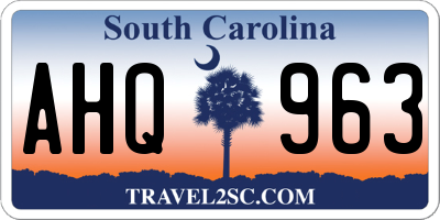 SC license plate AHQ963