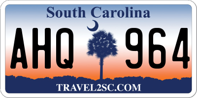SC license plate AHQ964
