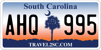SC license plate AHQ995