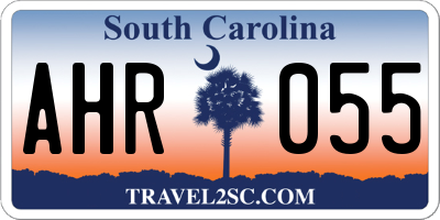 SC license plate AHR055