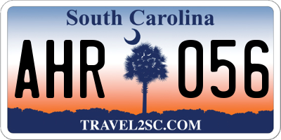 SC license plate AHR056