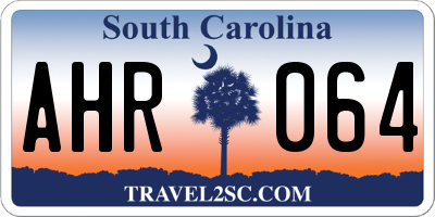 SC license plate AHR064