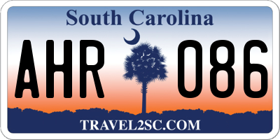 SC license plate AHR086