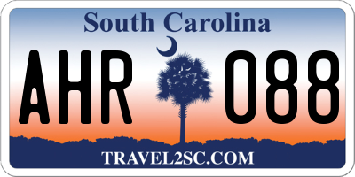 SC license plate AHR088