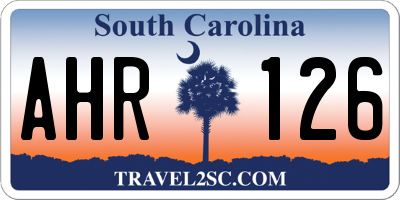 SC license plate AHR126
