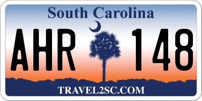 SC license plate AHR148