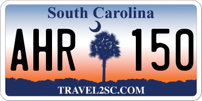 SC license plate AHR150