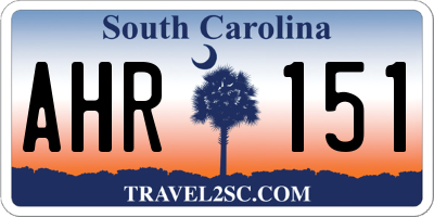 SC license plate AHR151