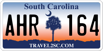 SC license plate AHR164
