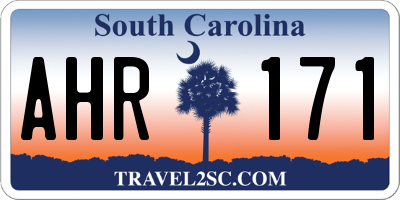 SC license plate AHR171